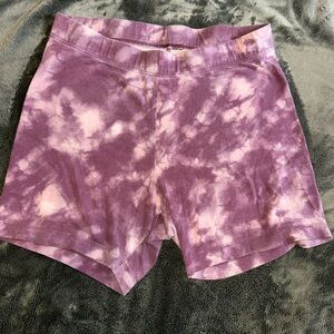 Purple tie dye biker shirt size L